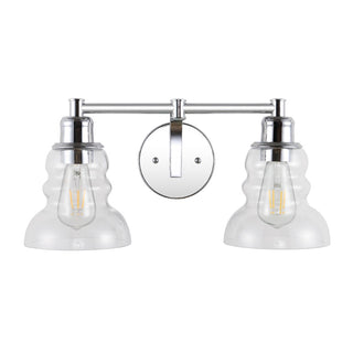 Manhattan Vintage Metal/Glass Industrial Rustic LED Vanity - JONATHAN Y