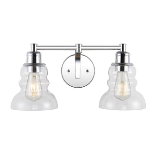Manhattan Vintage Metal/Glass Industrial Rustic LED Vanity - JONATHAN Y