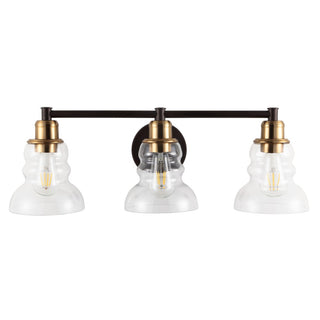 Manhattan Vintage Metal/Glass Industrial Rustic LED Vanity