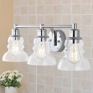 Manhattan Vintage Metal/Glass Industrial Rustic LED Vanity