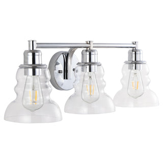 Manhattan Vintage Metal/Glass Industrial Rustic LED Vanity