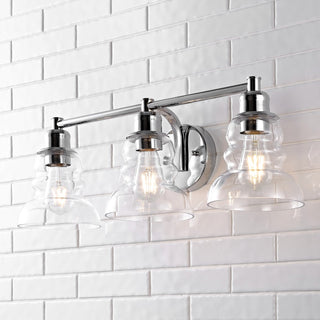 Manhattan Vintage Metal/Glass Industrial Rustic LED Vanity