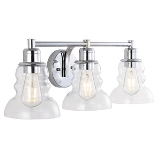 Manhattan Vintage Metal/Glass Industrial Rustic LED Vanity