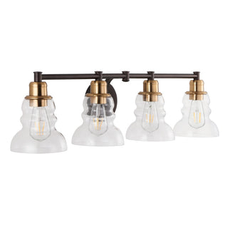 Manhattan Vintage Metal/Glass Industrial Rustic LED Vanity