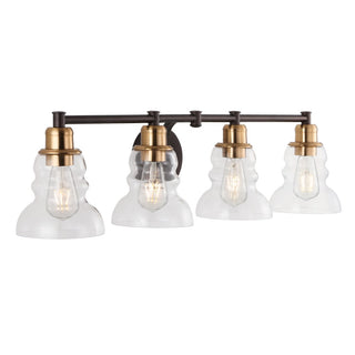 Manhattan Vintage Metal/Glass Industrial Rustic LED Vanity