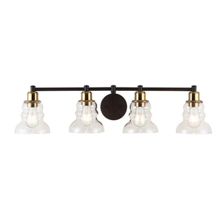 Manhattan Vintage Metal/Glass Industrial Rustic LED Vanity