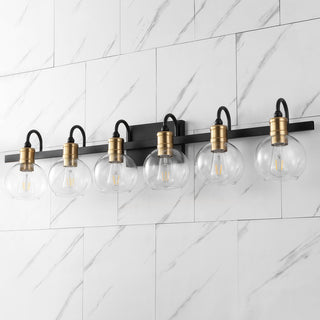 Marais Iron/Glass Rustic Vintage LED Vanity Light