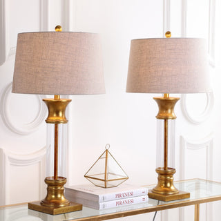 Hunter 32" Metal/Glass LED Table Lamp - JONATHAN Y