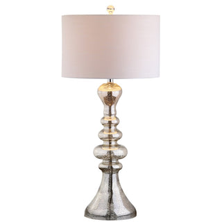 Madeline 35" Curved Glass LED Table Lamp - JONATHAN Y