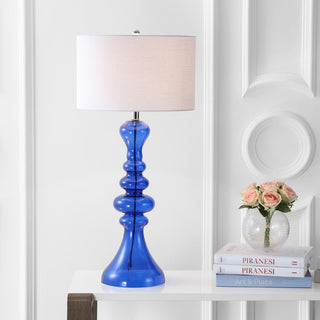 Madeline 35" Curved Glass LED Table Lamp - JONATHAN Y