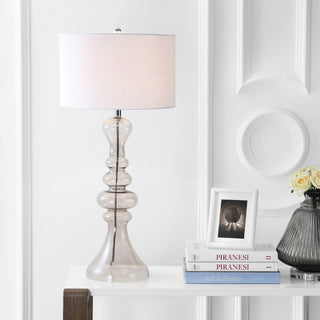 Madeline 35" Curved Glass LED Table Lamp - JONATHAN Y