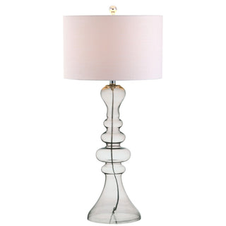Madeline 35" Curved Glass LED Table Lamp - JONATHAN Y