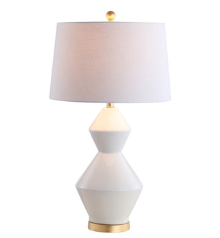 Alba 29" Geometric Ceramic/Metal LED Table Lamp - JONATHAN Y