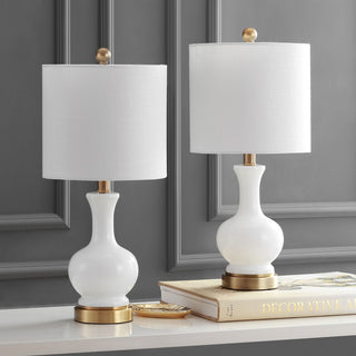 Cox 22" Glass/Metal LED Table Lamp - JONATHAN Y