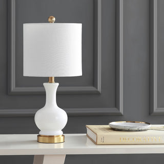 Cox 22" Glass/Metal LED Table Lamp - JONATHAN Y