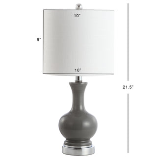 Cox 22" Glass/Metal LED Table Lamp - JONATHAN Y