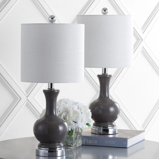 Cox 22" Glass/Metal LED Table Lamp - JONATHAN Y