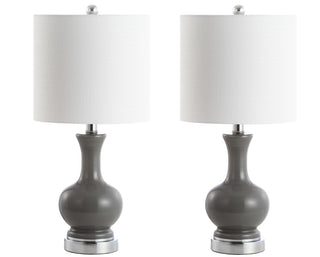 Cox 22" Glass/Metal LED Table Lamp - JONATHAN Y