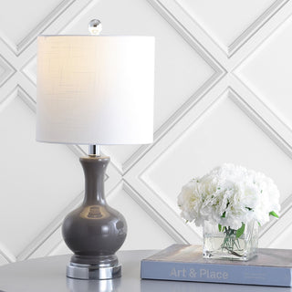 Cox 22" Glass/Metal LED Table Lamp - JONATHAN Y