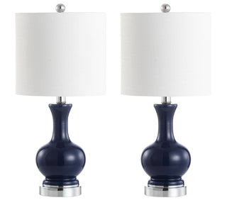 Cox 22" Glass/Metal LED Table Lamp - JONATHAN Y