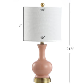 Cox 22" Glass/Metal LED Table Lamp - JONATHAN Y