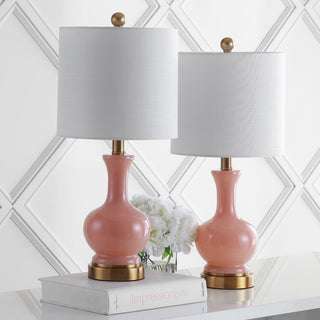 Cox 22" Glass/Metal LED Table Lamp - JONATHAN Y