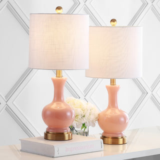 Cox 22" Glass/Metal LED Table Lamp - JONATHAN Y