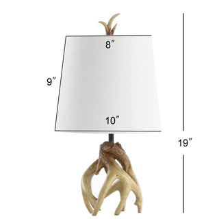 Vermont 19" Antler Resin LED Table Lamp - JONATHAN Y