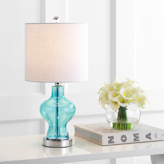 Mer 20.5" Glass/Metal LED Table Lamp - JONATHAN Y