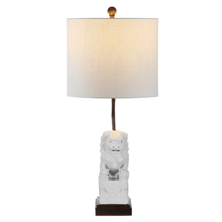 Guardian Lion 27.5" Ceramic Classic Modern LED Table Lamp - JONATHAN Y