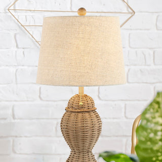Margie Wicker 20.5"  Bohemian Rustic Iron LED Table Lamp - JONATHAN Y