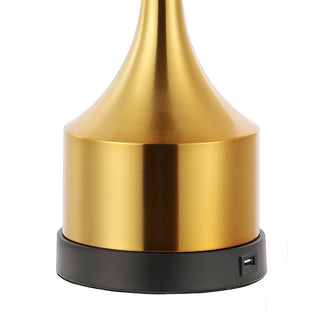 Cooper 26" Classic French Country Iron LED Table Lamp with USB Charging Port - JONATHAN Y