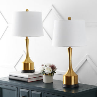 Cooper 26" Classic French Country Iron LED Table Lamp with USB Charging Port - JONATHAN Y