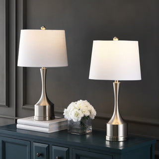 Cooper 26" Classic French Country Iron LED Table Lamp with USB Charging Port - JONATHAN Y