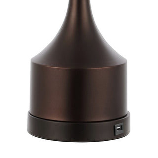 Cooper 26" Classic French Country Iron LED Table Lamp with USB Charging Port - JONATHAN Y