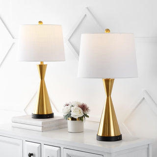 Colton 26" Classic French Country Iron LED Table Lamp with USB Charging Port - JONATHAN Y