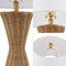 Laura 27" Coastal Designer Iron/Rattan Wicker LED Table Lamp