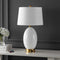 Reese Contemporary Style Iron/Glass LED Table Lamp with USB Charging Port