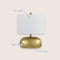Calix 20" Mid-Century Glam Ceramic/Iron LED Table Lamp