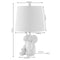 Kairi 21" Modern Shabby Chic Resin/Iron Happy Elephant LED Kids' Table Lamp with Phone Stand