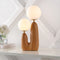 Oda 17.75" 2-Light Modern Bohemian Resin/Iron/Frosted Glass Danish Cactus LED Table Lamp
