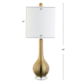 Dylan 25" Metal/Crystal Teardrop LED Table Lamp - JONATHAN Y
