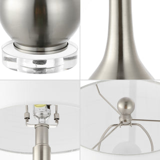 Dylan 25" Metal/Crystal Teardrop LED Table Lamp - JONATHAN Y