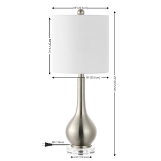 Dylan 25" Metal/Crystal Teardrop LED Table Lamp - JONATHAN Y