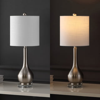 Dylan 25" Metal/Crystal Teardrop LED Table Lamp - JONATHAN Y