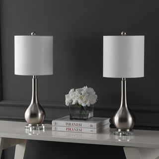 Dylan 25" Metal/Crystal Teardrop LED Table Lamp - JONATHAN Y