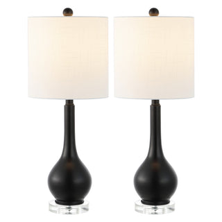 Dylan 25" Metal/Crystal Teardrop LED Table Lamp - JONATHAN Y
