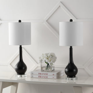 Dylan 25" Metal/Crystal Teardrop LED Table Lamp - JONATHAN Y