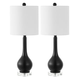 Dylan 25" Metal/Crystal Teardrop LED Table Lamp - JONATHAN Y