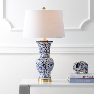 Leo 28.5" Chinoiserie LED Table Lamp - JONATHAN Y
